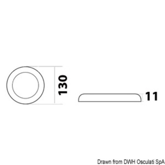 Osculati Led Ceiling Lightreduced Overhang