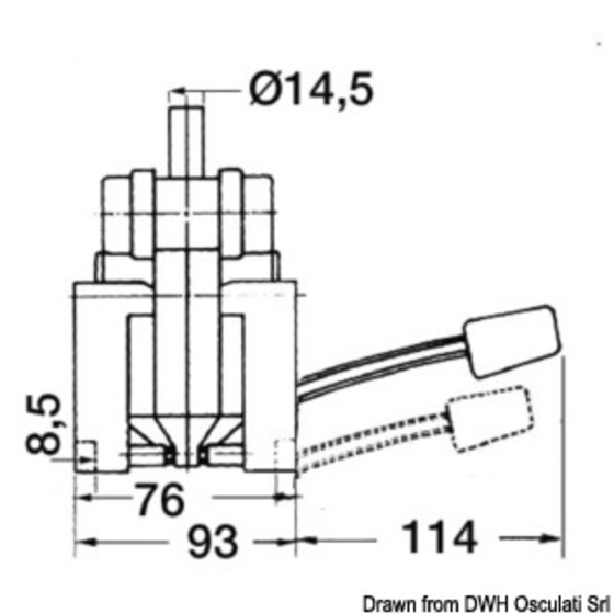 Pompe à pied pour évier double effet Osculati