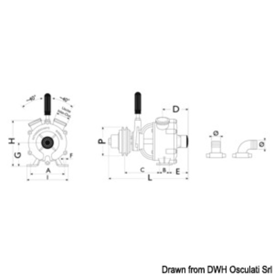 Osculati Bronze Self-priming Impeller Pump With Mechanically-activated Clutch