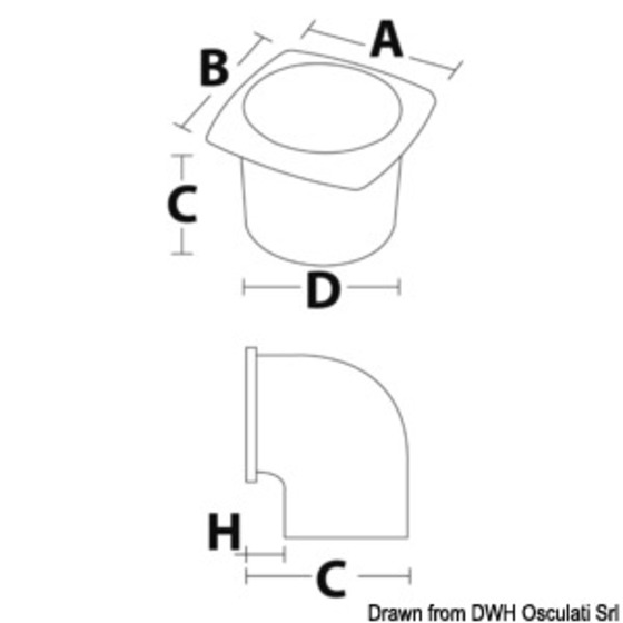 Osculati Abs Hose Vent With Collar