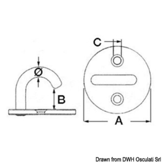 Osculati-Greifer mit runder Basis