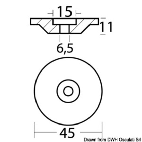 Osculati Washer For 9.9/15 Hp