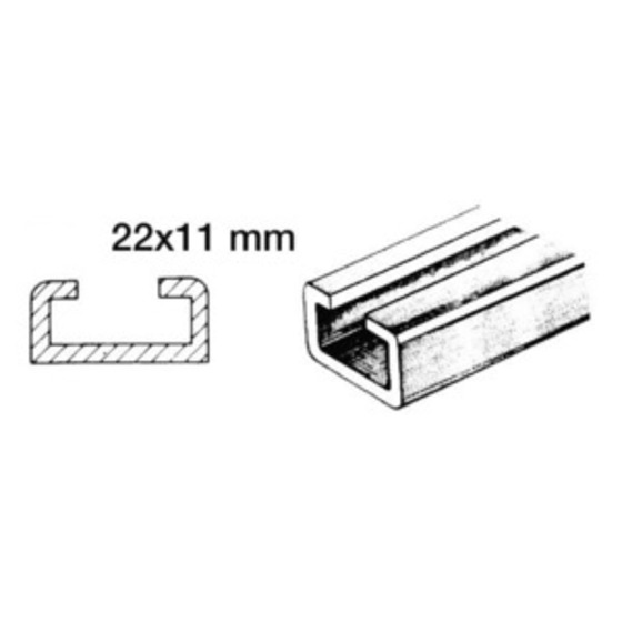 Rail en aluminium et curseurs en nylon Osculati