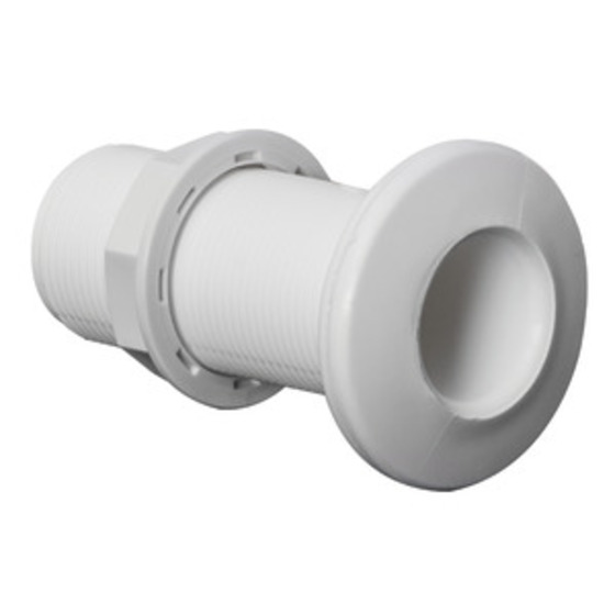 Osculati White Plastic Threaded Skin Fittings