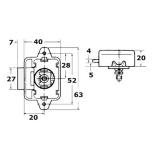 Loquet à bouton moyen Osculati