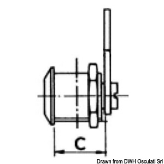 Osculati Serratura A Cylindro Con Chiave Yale