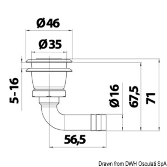 Osculati Flush-mount Fuel Vent Made Of Stainless Steel