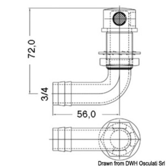 Reniflard de carburant Osculati en acier inoxydable poli miroir