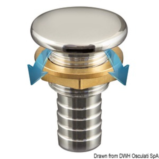 Osculati Full Flush Chromed-brass Fuel Vent