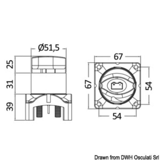 Osculati Battery Switch With Remote Electric Control