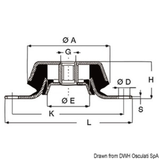 Osculati Elastic Anti-vibration Supports For Inboard Engines And Generatorsincluding Counter-pads