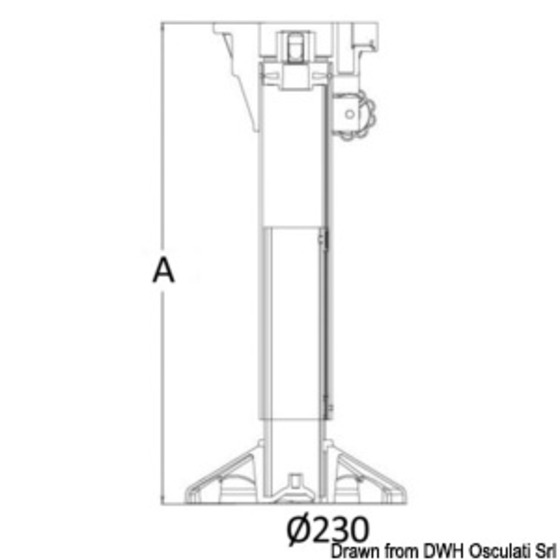 Osculati Waverider Adjustable Swivel Pedestal With Seat Mount With Shock Absorber