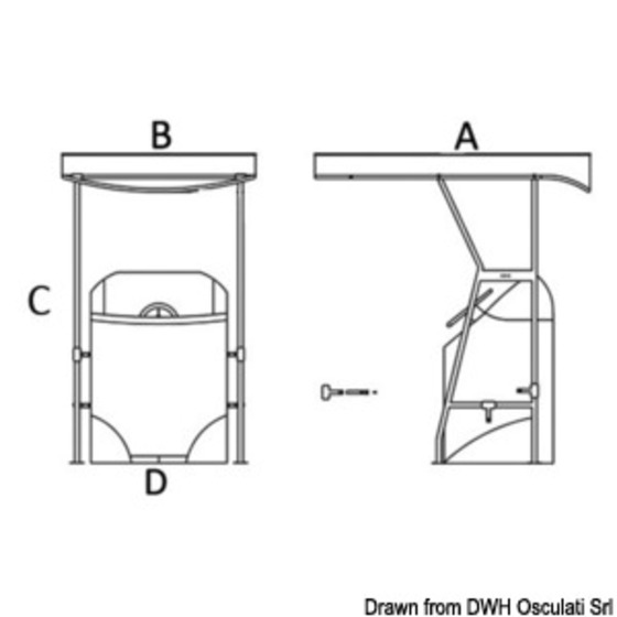 Osculati T-top In Acciaio Inox