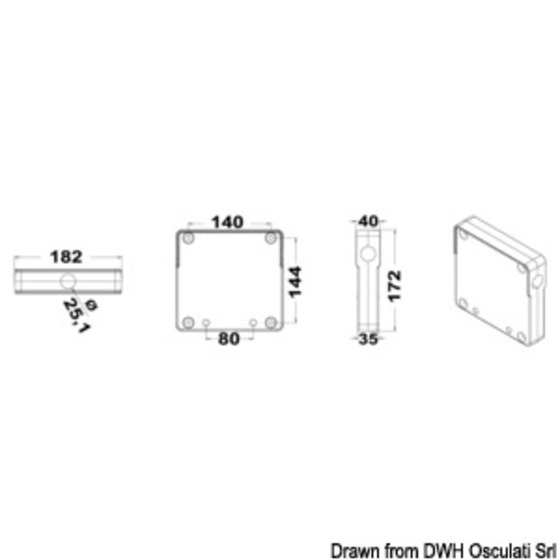 Osculati Outboard Stowage Bracket - Pushpit Mounting