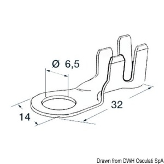 Osculati Eyelet Terminal Made Of Galvanized Copper