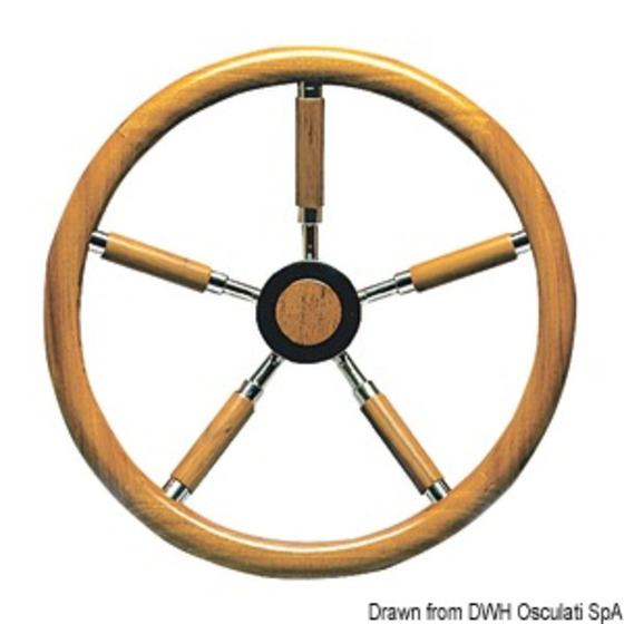 Osculati Steering Wheels With External Teak Wheel Rim And Spokes Coated With Teak