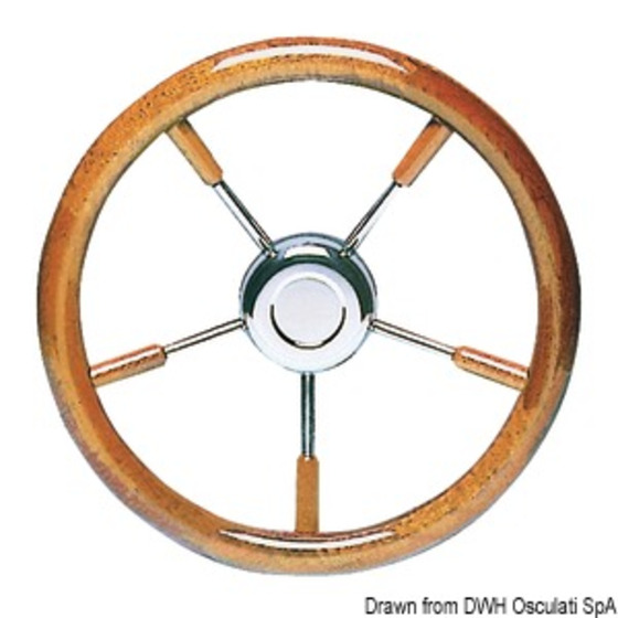 Osculati Steering Wheels With Mahogany Polyurethane Lacquered Crown