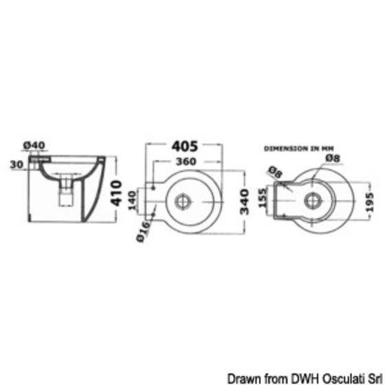 Osculati Slim Electric Toilet