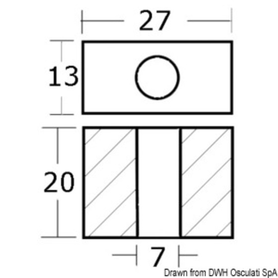 Osculati Small Anode For 9.9/15/18 Hp