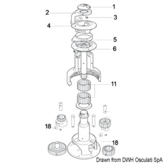 Parte Di Ricambio Lewmar Per Winch Ocean Self-tailing