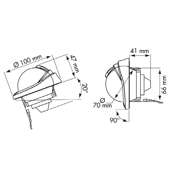 Plastimo Offshore Compass 75 Incorporado para mamparas verticales o inclinadas