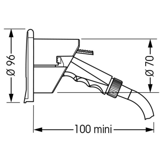 Plastimo Square Niche With Hand Shower