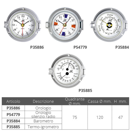 Plastimo Clock With Silence Zone Diam.  Mm.120