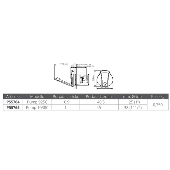 Plastimo Handpumpe Mod.1038c ohne Bypass