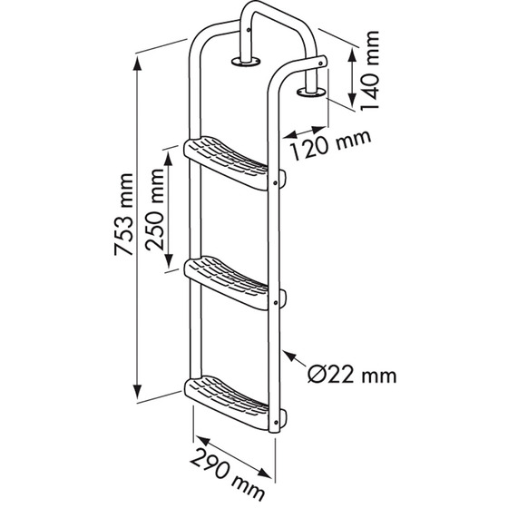 Échelles en acier inoxydable Plastimo