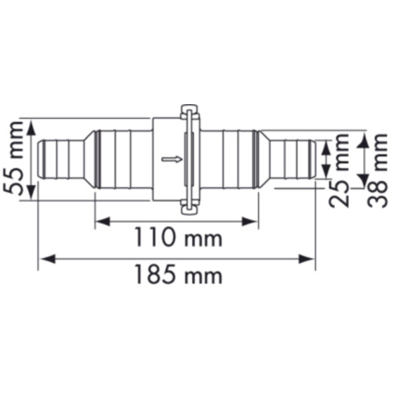 Plastimo Válvula Antirretorno Ø mm. 25/38