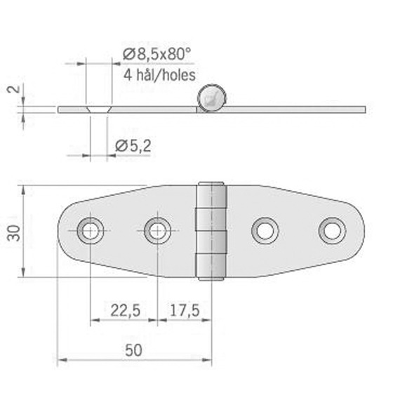 Roca Ab Hinge Mm.100x30