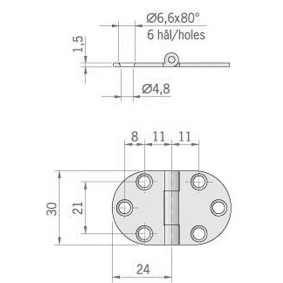 Roca Ab Hinge Mm.48x30