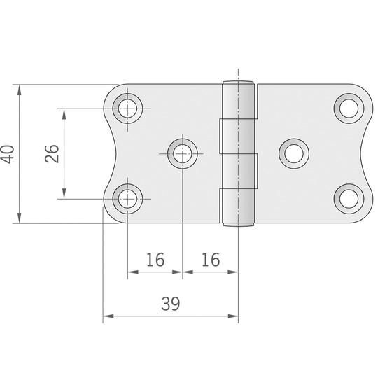 Charnière Roca Ab 78x40 mm