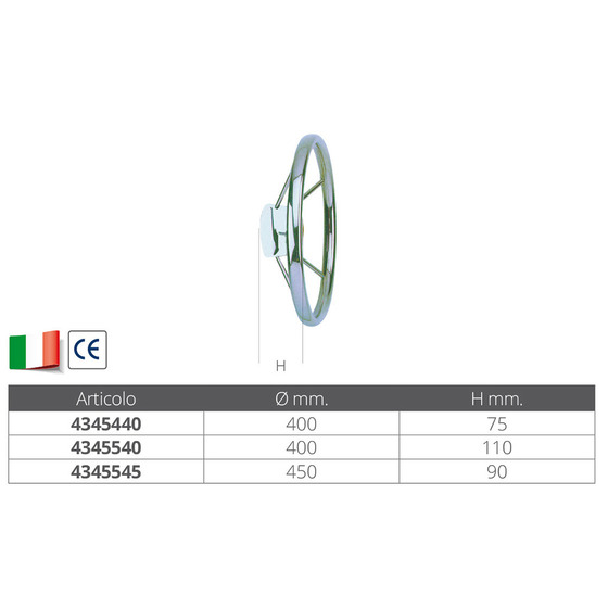 Savoretti Stainless Steel Steering Wheels