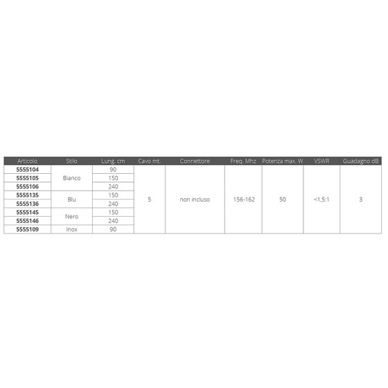 Scout Telecommunications Antenne Vhf Scout 150 cm