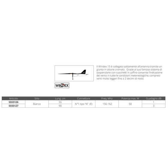 Scout Telecomunicazioni Antenna Vhf Scout Must Head With Windex 15