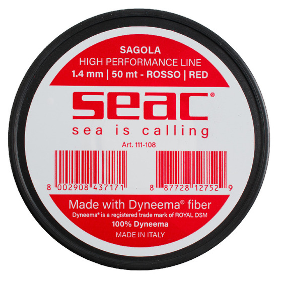 Seac Spool 50 Mt 1,4 Mm 100% Dyneema Red