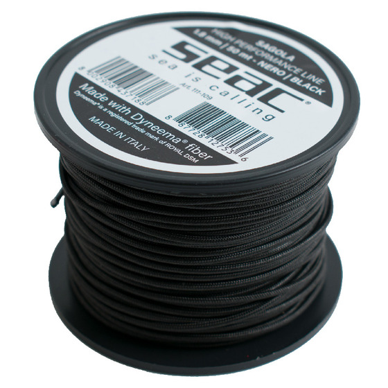 Seac Spool 50 Mt 1,8 Mm Dyneema Black