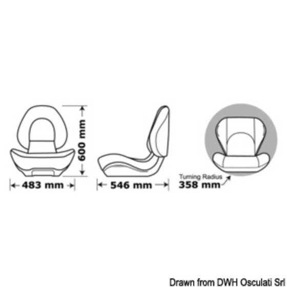 Attwood Centric Ii Ergonomic And Folding Seat