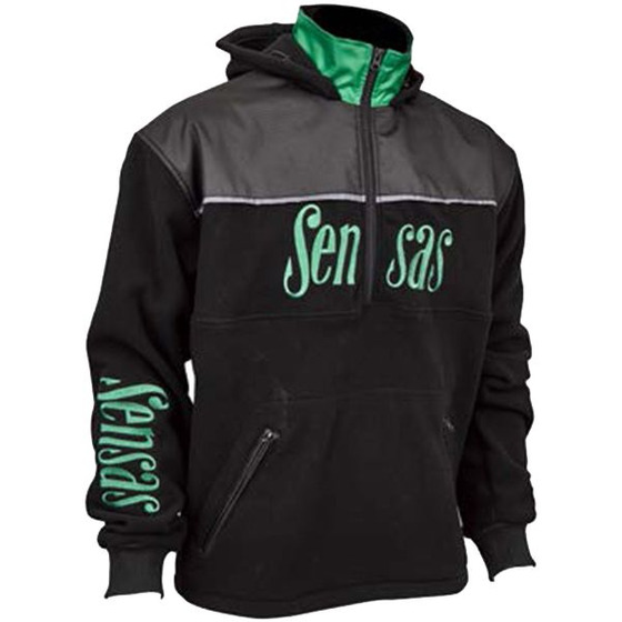 Sensas Club Two-tone Sweatshirt Black And Green