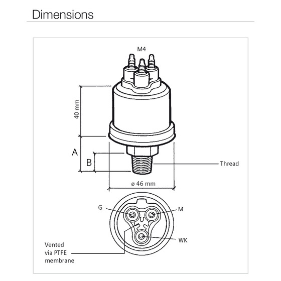 VDO-Sensor – Öldruck – Typ B4