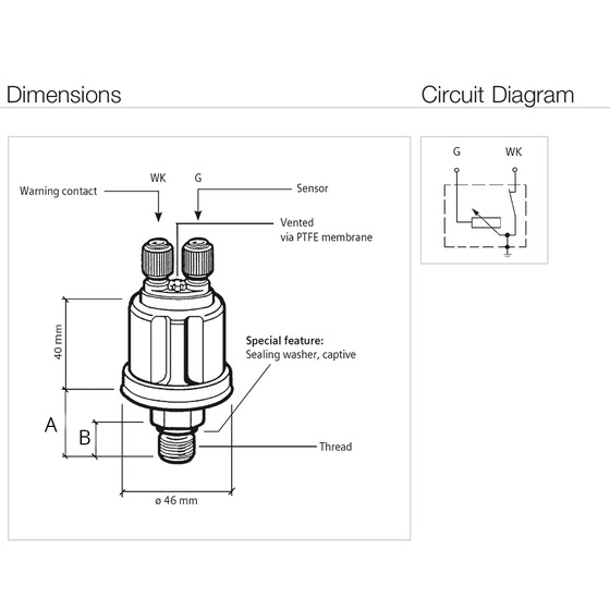 Vdo Sensor - Oil Pressure - C2