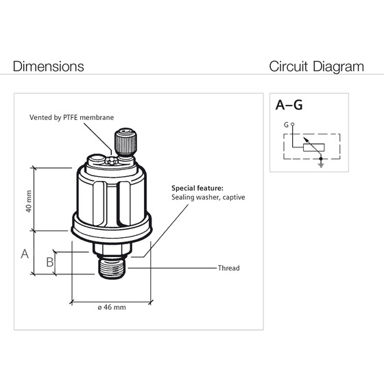 Vdo Sensor - Oil Pressure - E1