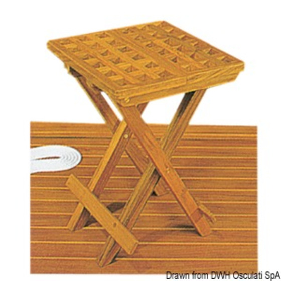 Arc Teak Folding Stool