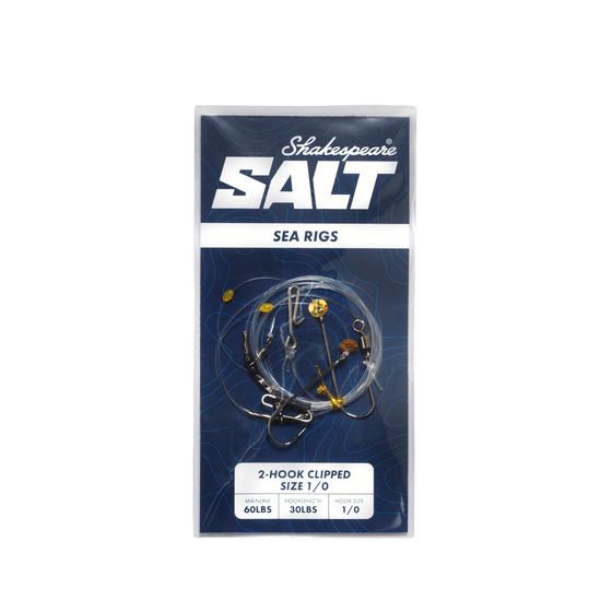 Shakespeare Salt Rig - 2-hook Clipped Size 1/0