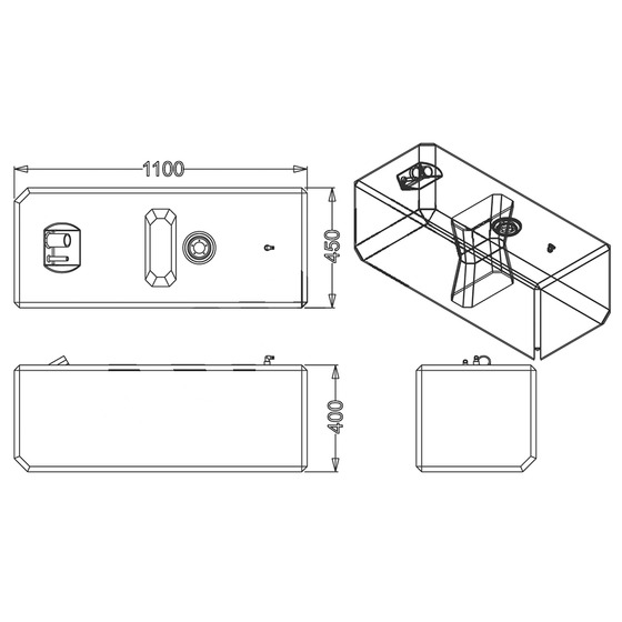 Réservoir de carburant Sic Electronics Division 160 Lt