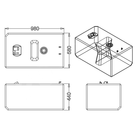 Réservoir De Carburant Sic Electronics Division 207 Lt