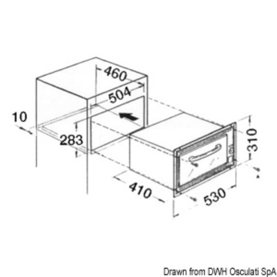 Eingebauter Dometic-Gasofen und Minigrill von Smev