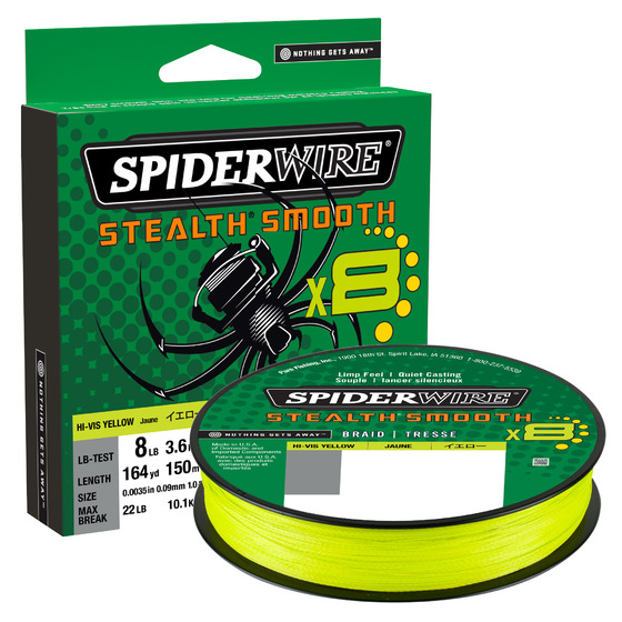 Spiderwire Stealth Smooth8 Hi-vis Yellow 150 M