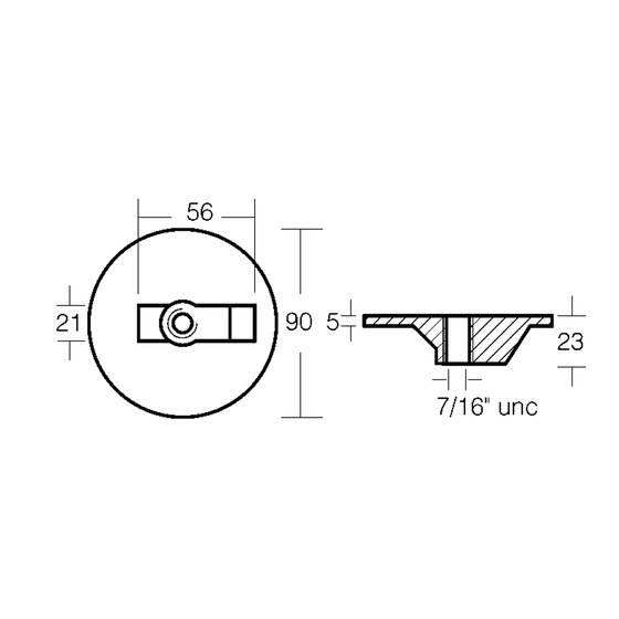 Tecnoseal Anode For Mercury Engine